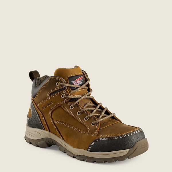 Mens Red Wing Truhiker - 5-inch Safety Toe - Hiking Boots Brown - QCD742638